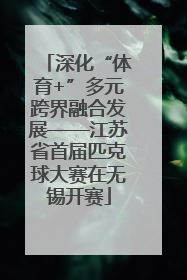 深化“体育+”多元跨界融合发展——江苏省首届匹克球大赛在无锡开赛