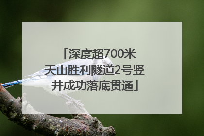 深度超700米 天山胜利隧道2号竖井成功落底贯通