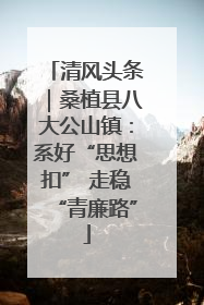 清风头条｜桑植县八大公山镇：系好“思想扣” 走稳“青廉路”