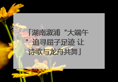 湖南溆浦“大端午”追寻屈子足迹 让诗歌与龙舟共舞