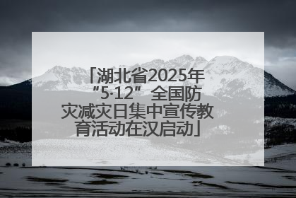 湖北省2025年“5·12”全国防灾减灾日集中宣传教育活动在汉启动