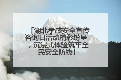 湖北孝感安全宣传咨询日活动精彩纷呈，沉浸式体验筑牢全民安全防线