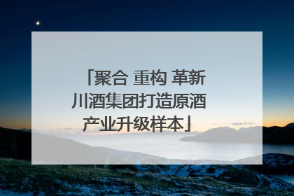 聚合 重构 革新 川酒集团打造原酒产业升级样本