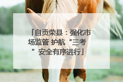 自贡荣县：强化市场监管 护航“三考”安全有序进行
