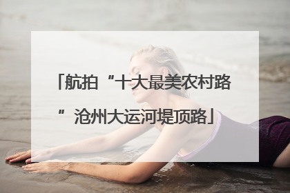 航拍“十大最美农村路”沧州大运河堤顶路