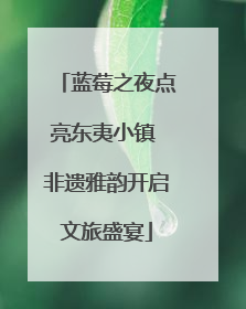 蓝莓之夜点亮东夷小镇 非遗雅韵开启文旅盛宴