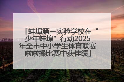 蚌埠第三实验学校在“少年蚌埠”行动2025年全市中小学生体育联赛啦啦操比赛中获佳绩