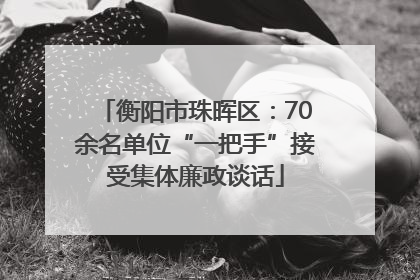 衡阳市珠晖区：70余名单位“一把手”接受集体廉政谈话
