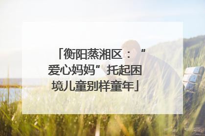 衡阳蒸湘区：“爱心妈妈”托起困境儿童别样童年