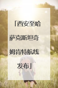 西安至哈萨克斯坦奇姆肯特航线发布