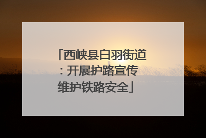 西峡县白羽街道：开展护路宣传 维护铁路安全