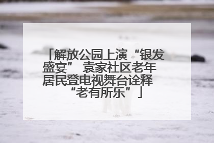 解放公园上演“银发盛宴” 袁家社区老年居民登电视舞台诠释 “老有所乐”