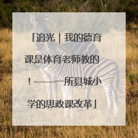 追光｜我的德育课是体育老师教的！——一所县城小学的思政课改革
