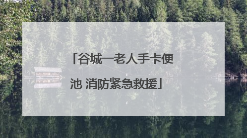 谷城一老人手卡便池 消防紧急救援