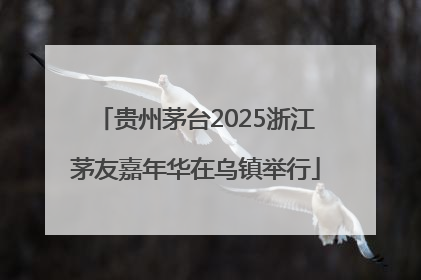 贵州茅台2025浙江茅友嘉年华在乌镇举行