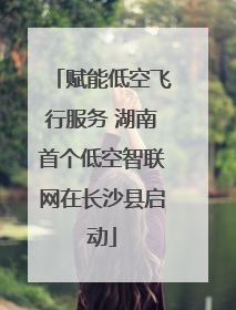赋能低空飞行服务 湖南首个低空智联网在长沙县启动