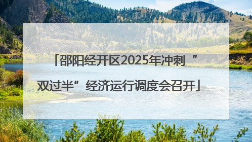 邵阳经开区2025年冲刺“双过半”经济运行调度会召开