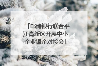 邮储银行联合平江高新区开展中小企业银企对接会