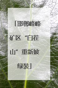 邯郸峰峰矿区“白茬山”重新披绿装