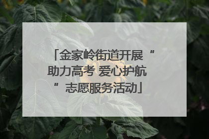金家岭街道开展“助力高考 爱心护航”志愿服务活动
