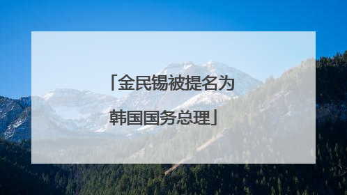 金民锡被提名为韩国国务总理