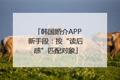 韩国婚介APP新手段：按“读后感”匹配对象