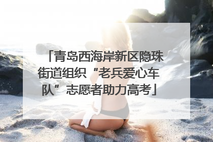 青岛西海岸新区隐珠街道组织“老兵爱心车队”志愿者助力高考