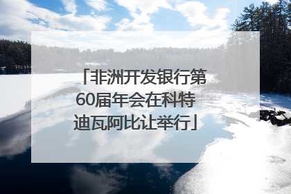 非洲开发银行第60届年会在科特迪瓦阿比让举行