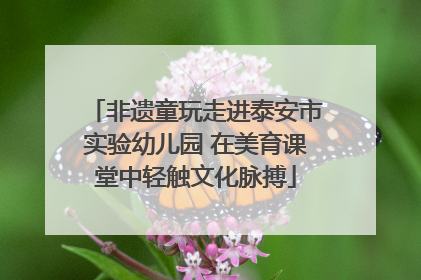 非遗童玩走进泰安市实验幼儿园 在美育课堂中轻触文化脉搏