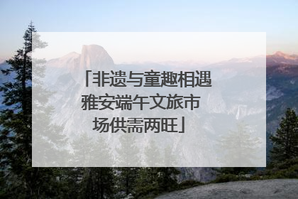 非遗与童趣相遇 雅安端午文旅市场供需两旺