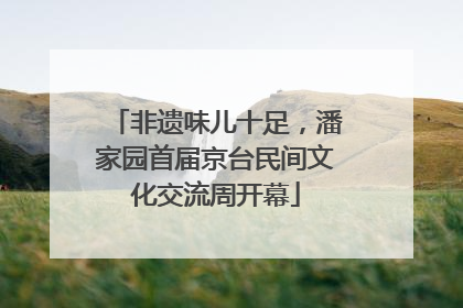 非遗味儿十足，潘家园首届京台民间文化交流周开幕