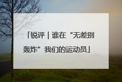 锐评｜谁在“无差别轰炸”我们的运动员