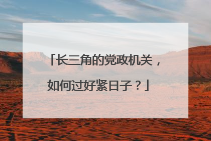 长三角的党政机关，如何过好紧日子？