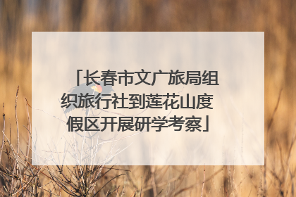 长春市文广旅局组织旅行社到莲花山度假区开展研学考察
