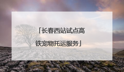 长春西站试点高铁宠物托运服务
