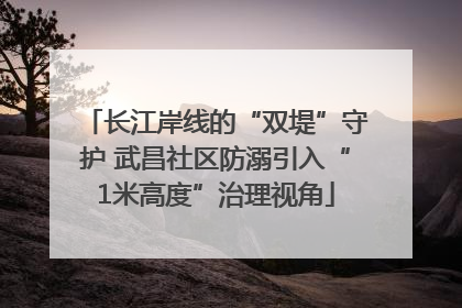 长江岸线的“双堤”守护 武昌社区防溺引入“1米高度”治理视角