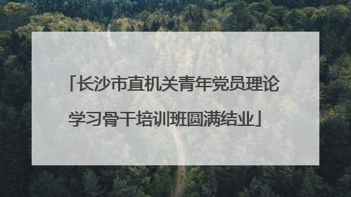 长沙市直机关青年党员理论学习骨干培训班圆满结业