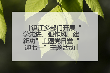镇江多部门开展“学先进、强作风、建新功”主题党日暨“迎七一”主题活动