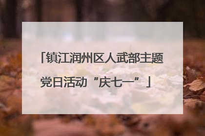 镇江润州区人武部主题党日活动“庆七一”