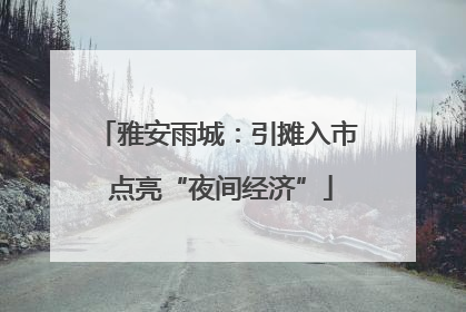 雅安雨城：引摊入市 点亮“夜间经济”
