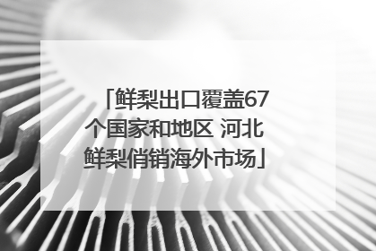鲜梨出口覆盖67个国家和地区 河北鲜梨俏销海外市场