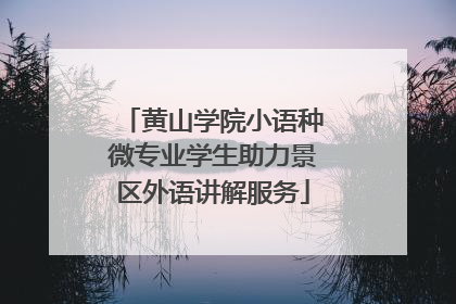 黄山学院小语种微专业学生助力景区外语讲解服务