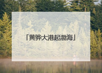 黄骅大港起渤海