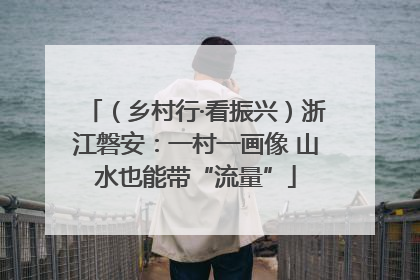 （乡村行·看振兴）浙江磐安：一村一画像 山水也能带“流量”