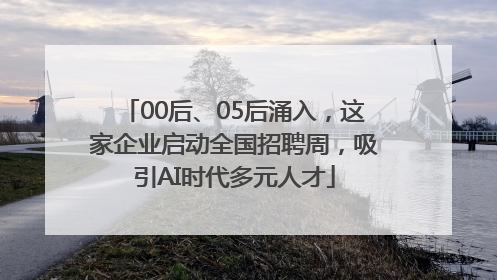 00后、05后涌入，这家企业启动全国招聘周，吸引AI时代多元人才