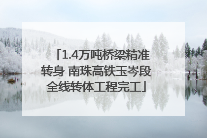 1.4万吨桥梁精准转身 南珠高铁玉岑段全线转体工程完工