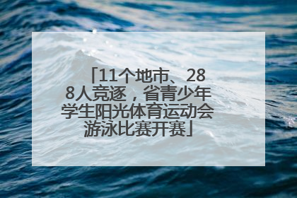 11个地市、288人竞逐，省青少年学生阳光体育运动会游泳比赛开赛