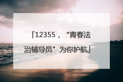 12355，“青春法治辅导员”为你护航