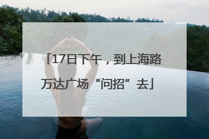 17日下午，到上海路万达广场“问招”去