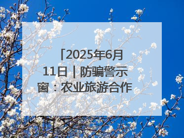 2025年6月11日｜防骗警示窗：农业旅游合作社以高息设局，集资380万
